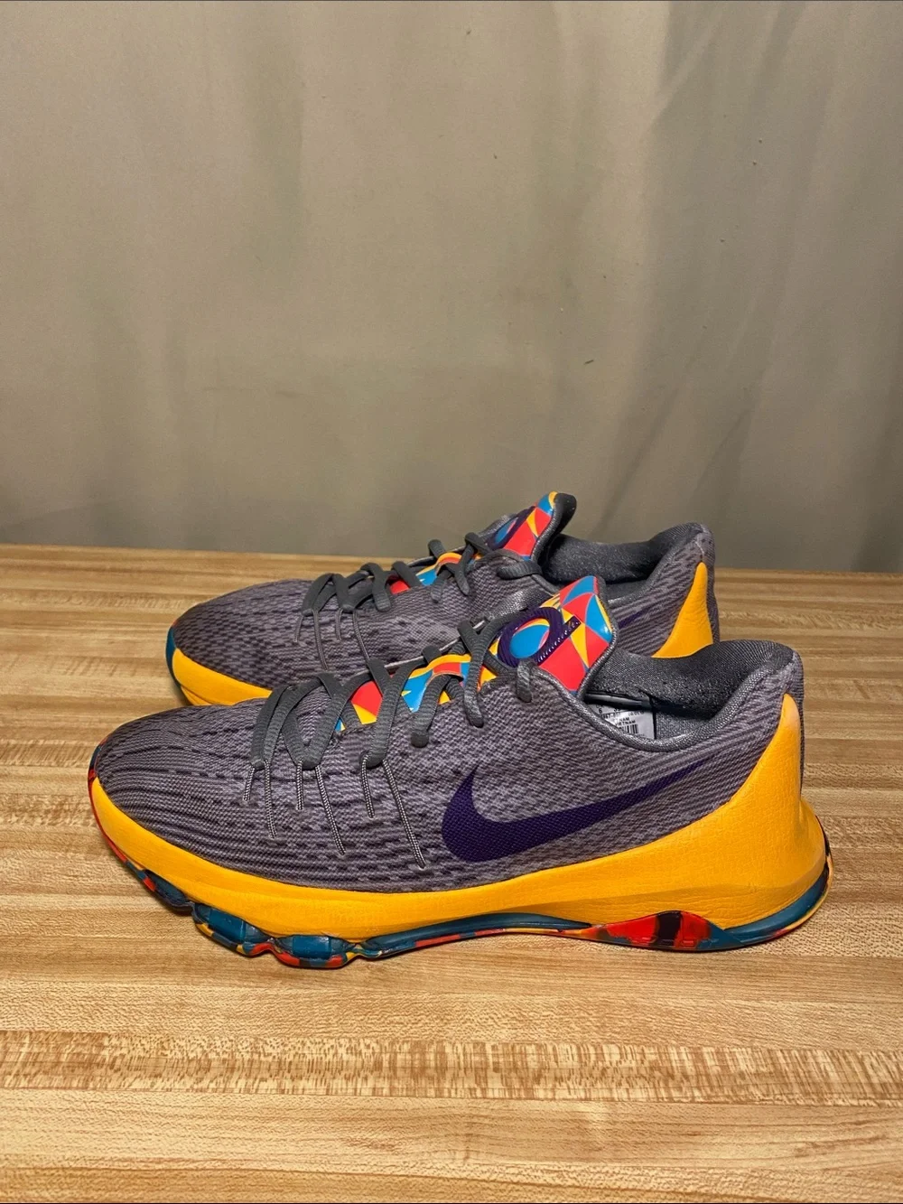 Nike Kevin Durant KD 8 Prince George Basketball Shoes Grey size 6.5